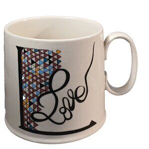 Anthropologie Drawing by Florance Balducci Large Mug Love NEW Large L Scales